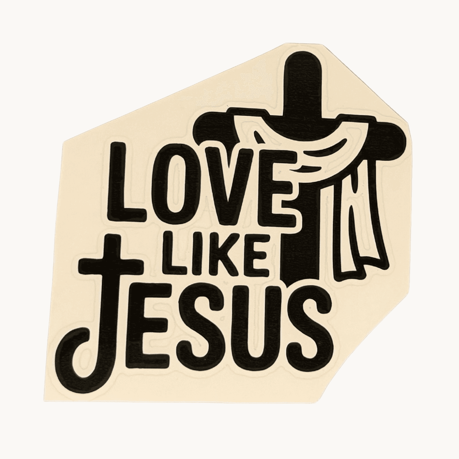 The Bespoke collection — a custom die-cut Love Like Jesus design